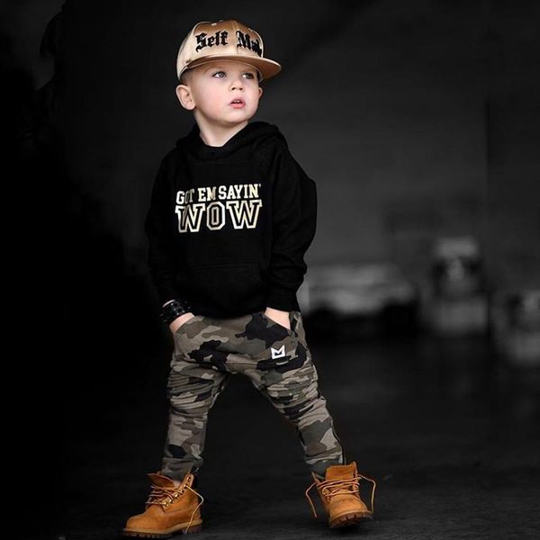 autumn winter fashion kids baby boy long sleeve letter print hooded sweatshirt + camouflage pants 2pcs outfits set 2019 new, White
autumn winter fashion kids baby boy long sleeve letter print hooded sweatshirt + camouflage pants 2pcs outfits set 2019 new, White
