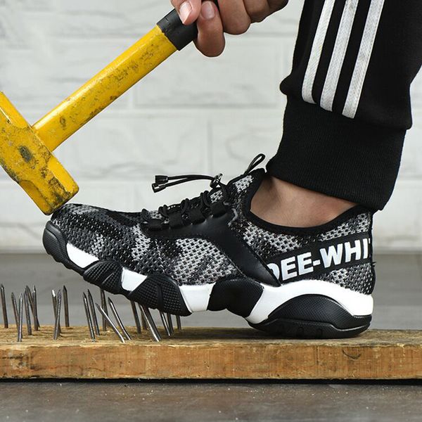 work safety boots man shoes outdoor safety shoes anti-puncture work boots men breathable mesh male, Black
work safety boots man shoes outdoor safety shoes anti-puncture work boots men breathable mesh male, Black