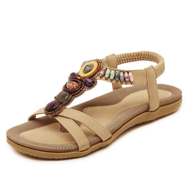 2018 women sandals fashion bohemia beach sandals shoes woman string bead flat leather summer shoes casual, Black
2018 women sandals fashion bohemia beach sandals shoes woman string bead flat leather summer shoes casual, Black