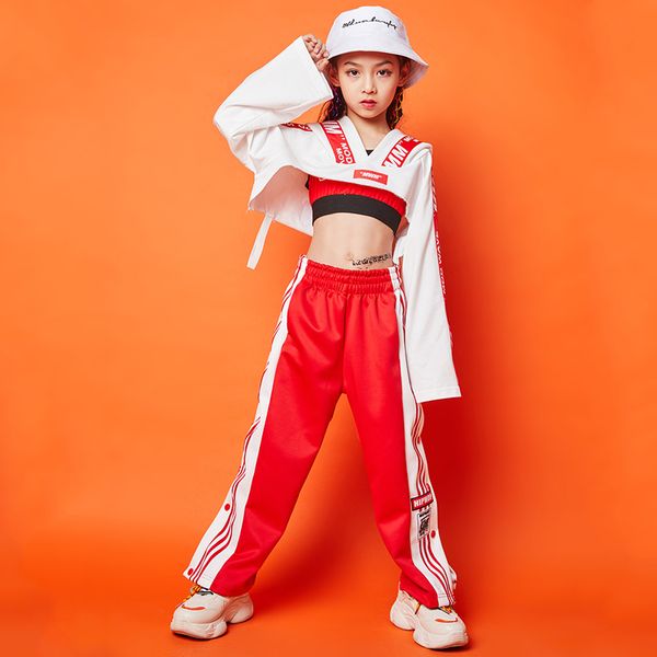 children jazz dance costume girl's clothing navel red hiphop pant jazz hip hop dance suit child stage show performance wear, Black;red
children jazz dance costume girl's clothing navel red hiphop pant jazz hip hop dance suit child stage show performance wear, Black;red