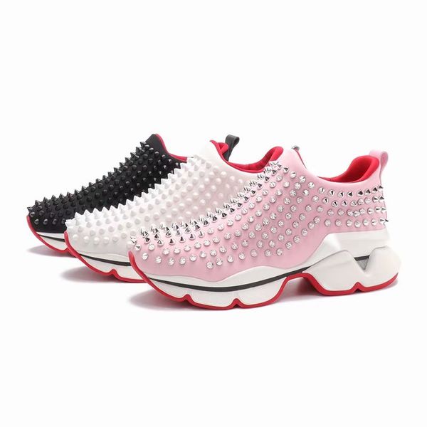 red bottom spike носок обуви мужчины низкий top sneaker женщины люкс повседневная обувь классические pull-on коренастый flat носок обувь чер, Black
red bottom spike носок обуви мужчины низкий top sneaker женщины люкс повседневная обувь классические pull-on коренастый flat носок обувь чер, Black