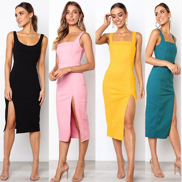 2019 new fashion women casual off should sleeveless pencil party bodycon split slim square collar min dress for female, Black;gray
2019 new fashion women casual off should sleeveless pencil party bodycon split slim square collar min dress for female, Black;gray