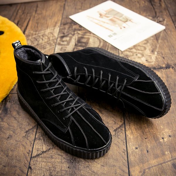 for youth matte face fashion men's tide shoes personality casual men's shoes solid color height increasing shoes, Black;white
for youth matte face fashion men's tide shoes personality casual men's shoes solid color height increasing shoes, Black;white