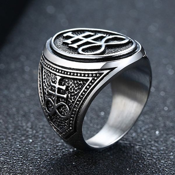 vantage silver satanic cross ring sigil of sulfur solid stainless steel mens ring signet brimstone occult jewelry, Golden;silver
vantage silver satanic cross ring sigil of sulfur solid stainless steel mens ring signet brimstone occult jewelry, Golden;silver