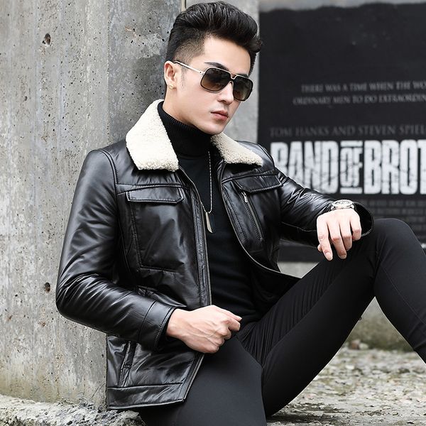 genuine leather jacket men cow leather duck down winter coat men wool collar real jacket 2020 casaco sy60n yy2116, Black
genuine leather jacket men cow leather duck down winter coat men wool collar real jacket 2020 casaco sy60n yy2116, Black