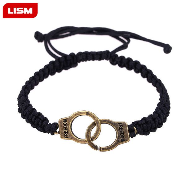 link, chain vintage adjustable handmade bracelet men jewelry handcuffs charm for women accessories friendship girl couple bracelets, Black
link, chain vintage adjustable handmade bracelet men jewelry handcuffs charm for women accessories friendship girl couple bracelets, Black