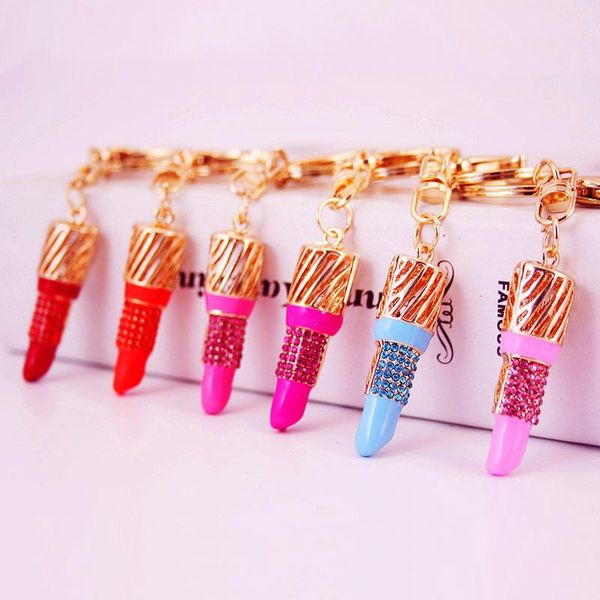 fashion keyring women lip sticks metal rhinestone pendant car key chains holder gold tone plated oil drop enamel key ring craft, Slivery;golden
fashion keyring women lip sticks metal rhinestone pendant car key chains holder gold tone plated oil drop enamel key ring craft, Slivery;golden