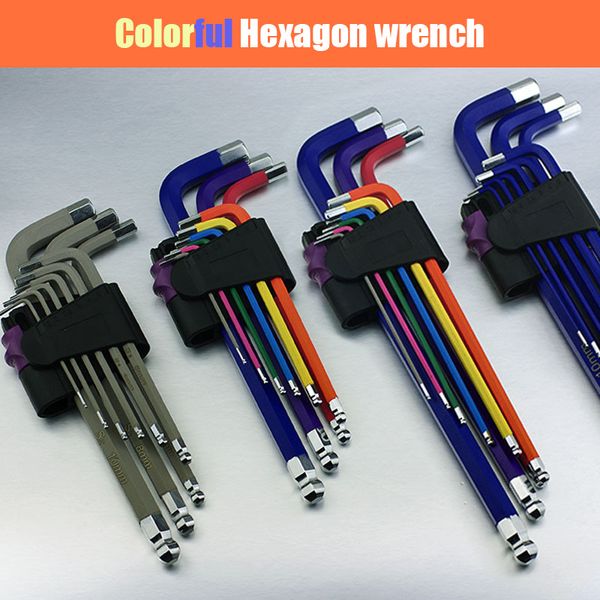 9pcs colorful hex key hexagon wrench key-wrench metric short ball head l-type wrench
9pcs colorful hex key hexagon wrench key-wrench metric short ball head l-type wrench