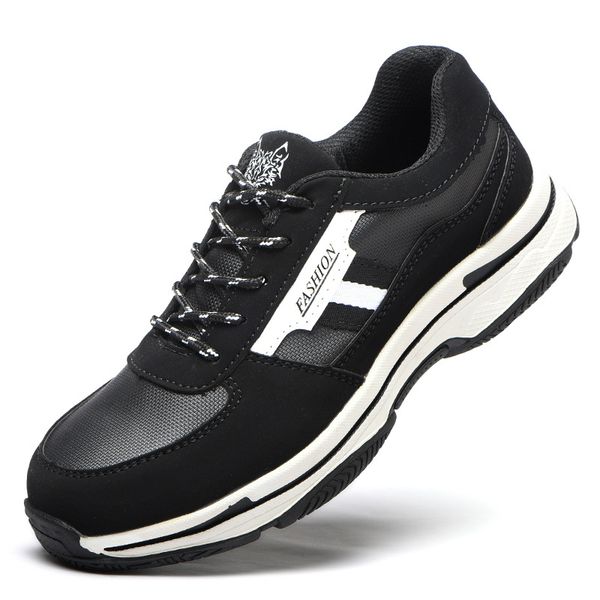 plus size 45 46 men's leisure breathable steel toe covers work safety shoes anti-puncture building site worker security boots, Black
plus size 45 46 men's leisure breathable steel toe covers work safety shoes anti-puncture building site worker security boots, Black