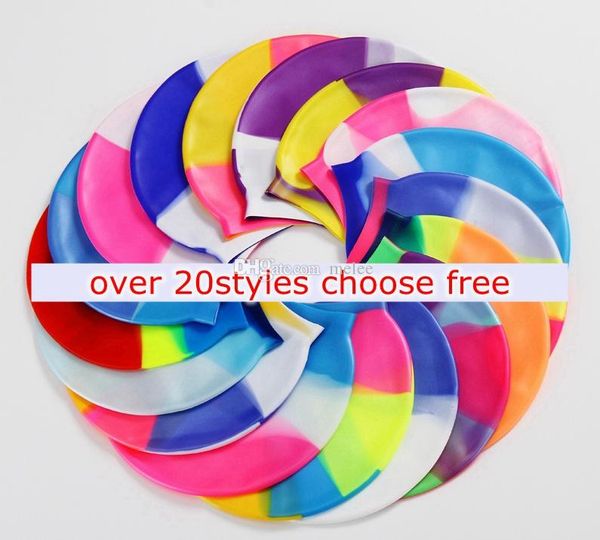 20colors choose coloful rainbow silicone swimming caps for new swimming caps for men and women with opp package fast shipping, Yellow
20colors choose coloful rainbow silicone swimming caps for new swimming caps for men and women with opp package fast shipping, Yellow