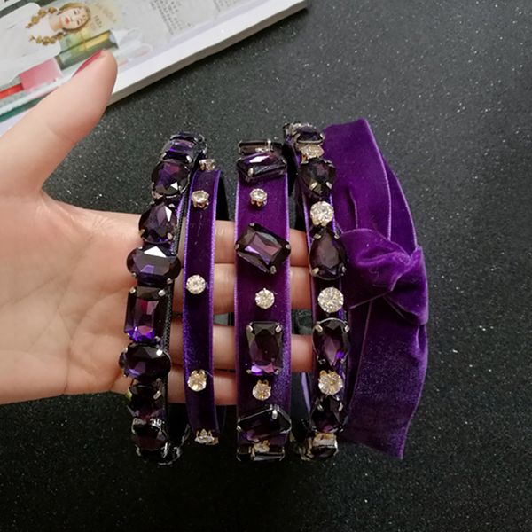 handmade vintage purple rhinestone hairbands women velvet bow non-slip headband hair accessories sweet headwear original design
handmade vintage purple rhinestone hairbands women velvet bow non-slip headband hair accessories sweet headwear original design