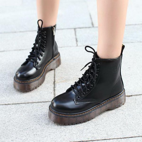 wedge muffin bottom women boot leather lace up shoes women ankle boots thick bottom waterproof new female footwear, Black
wedge muffin bottom women boot leather lace up shoes women ankle boots thick bottom waterproof new female footwear, Black