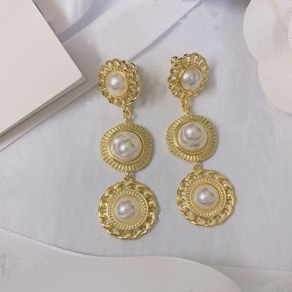 c2178 goddess must-have earrings for hanging geometric women, modern fashion pendant earrings with round shell beads, Golden;silver
c2178 goddess must-have earrings for hanging geometric women, modern fashion pendant earrings with round shell beads, Golden;silver