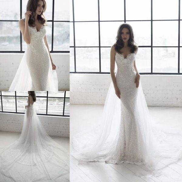 julie vino mermaid wedding dresses spaghetti backless wedding gowns plus size beach lace wedding dress 3932, White
julie vino mermaid wedding dresses spaghetti backless wedding gowns plus size beach lace wedding dress 3932, White