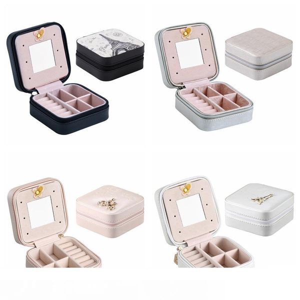 protable pu jewelry storage boxes mini square jewelry collection organizer earrings necklace ring case travel accessories holder tta1180, Black;white
protable pu jewelry storage boxes mini square jewelry collection organizer earrings necklace ring case travel accessories holder tta1180, Black;white