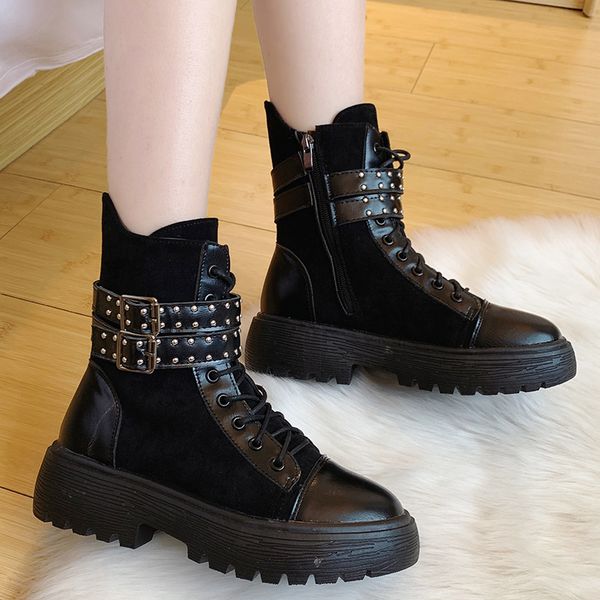 rimocy womens chunky platform ankle boots vintage rivet buckle flat heel shoes woman black cross strap autumn winter boots mujer
rimocy womens chunky platform ankle boots vintage rivet buckle flat heel shoes woman black cross strap autumn winter boots mujer