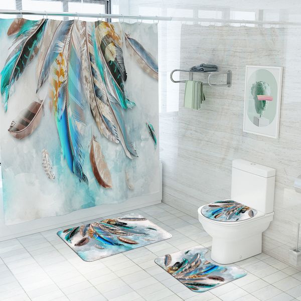 shower curtain, dream catching net, feather shower curtain, floor mat, 4-piece bathroom mat set bathroom sets shower curtain set
shower curtain, dream catching net, feather shower curtain, floor mat, 4-piece bathroom mat set bathroom sets shower curtain set