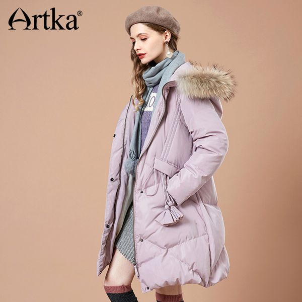 artka 2018 autumn and winter new women solid 90% white duck down jacket tassels warm fur collar female hooded coat yk10683d, Black
artka 2018 autumn and winter new women solid 90% white duck down jacket tassels warm fur collar female hooded coat yk10683d, Black