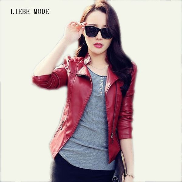spring autumn short design solid red black slim fit leather jacket women pu leather moto biker jacket ladies lether coats
spring autumn short design solid red black slim fit leather jacket women pu leather moto biker jacket ladies lether coats