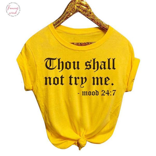 2019 summer women casual loose t shirt o neck short sleeved printed letter thou shall not me tshirt plus size, White 
2019 summer women casual loose t shirt o neck short sleeved printed letter thou shall not me tshirt plus size, White