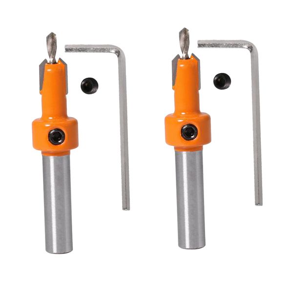 2pcs 8mm shank countersink drill bits woodworking chamfer counter bits for solid board, chipboard, plywood, mdf | 3.5x8mm & 4.0x8mm
2pcs 8mm shank countersink drill bits woodworking chamfer counter bits for solid board, chipboard, plywood, mdf | 3.5x8mm & 4.0x8mm
