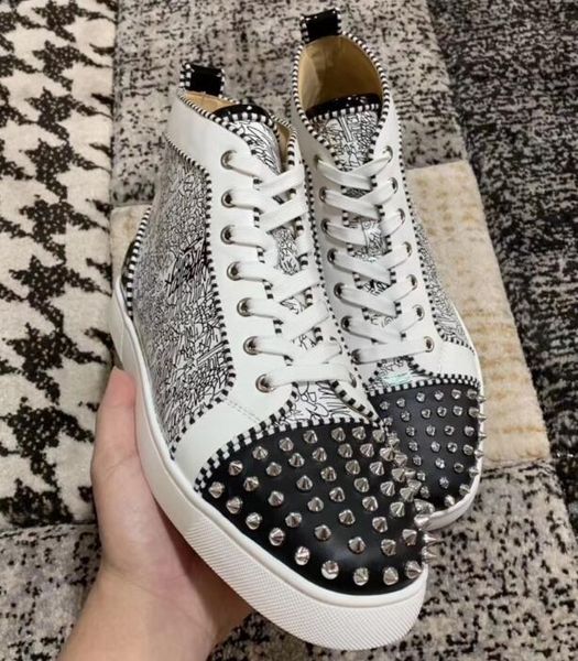 new studded luxurys sneaker designer party women flats red shoes bottoms spikes c6310 sneakers brand casual shoes men wedding lea nuoqk, Brown;gray
new studded luxurys sneaker designer party women flats red shoes bottoms spikes c6310 sneakers brand casual shoes men wedding lea nuoqk, Brown;gray