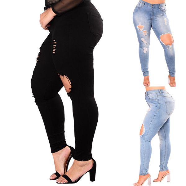 women hole jeans plus size slim fit bodycon casual denim pants for summer nyz shop, Blue
women hole jeans plus size slim fit bodycon casual denim pants for summer nyz shop, Blue
