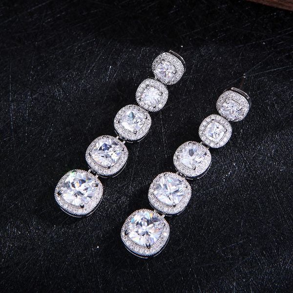 trendy geometric black cubic zircon crystal cz drop dangle earring for women bridal earring aretes de mujer modernos e4846, Silver
trendy geometric black cubic zircon crystal cz drop dangle earring for women bridal earring aretes de mujer modernos e4846, Silver