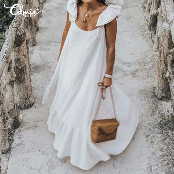 2019 celmia платья лета женщин сексуальный коротким рукавом ruffled maxi длинное платье повседневный сыпучие твердая плиссе бич платье robe, Black;gray
2019 celmia платья лета женщин сексуальный коротким рукавом ruffled maxi длинное платье повседневный сыпучие твердая плиссе бич платье robe, Black;gray