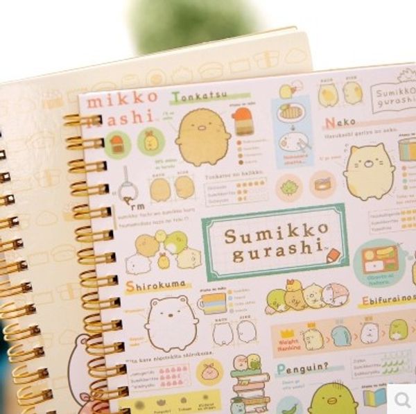 1 Pcs Kawaii Planner Notebook Corner Corner Creature Diary Book Exercise Composition Binding Note Notepad Gift Stationery