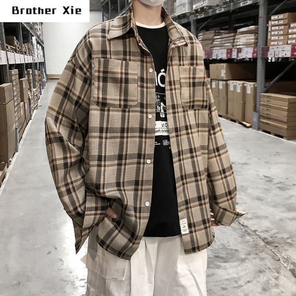 plaid shirt men's fashion retro cotton casual shirt man streetwear wild loose long-sleeved shirts male large size -5xl, White;black
plaid shirt men's fashion retro cotton casual shirt man streetwear wild loose long-sleeved shirts male large size -5xl, White;black