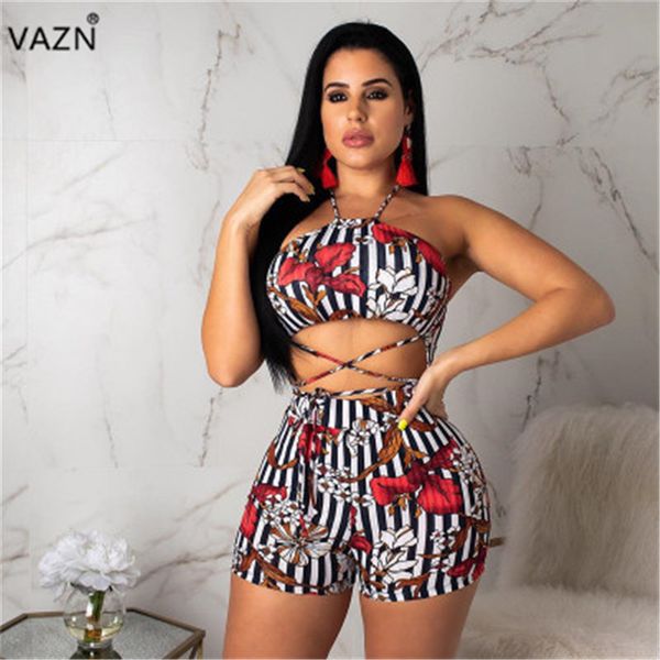 vazn new summer women fashion print beach style halter shorts playsuit lady skinny strapless comfortable set smd7005, White
vazn new summer women fashion print beach style halter shorts playsuit lady skinny strapless comfortable set smd7005, White