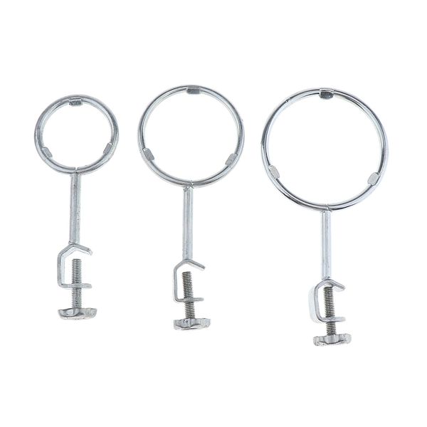 metal aluminium support rings with clamps for lab stand base, set of 3 
metal aluminium support rings with clamps for lab stand base, set of 3