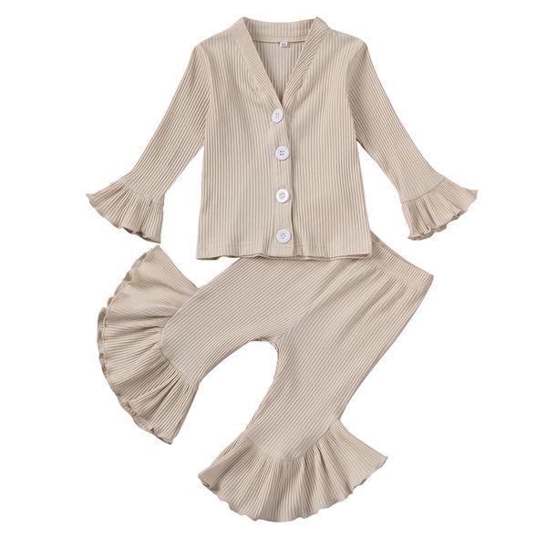 toddler girl clothes fashion kid knitted solid ruffle ribbed long sleeve + flared pants leggings clothes children set
toddler girl clothes fashion kid knitted solid ruffle ribbed long sleeve + flared pants leggings clothes children set