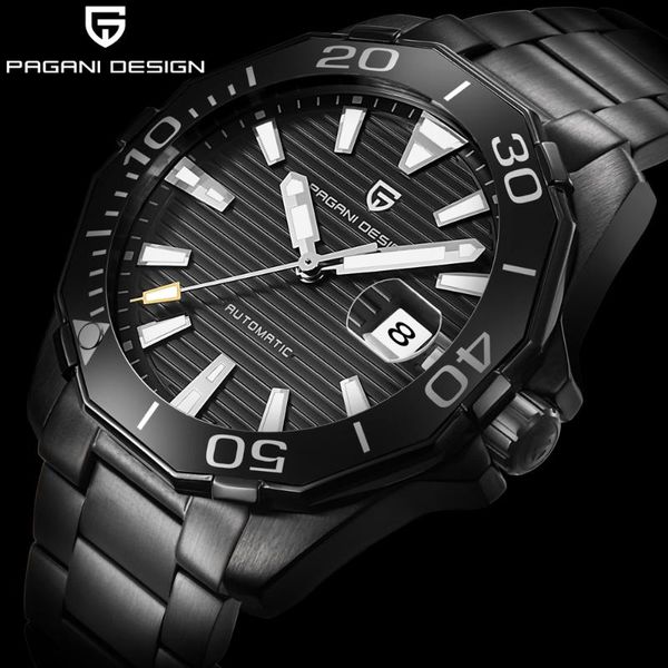 pagani design brand men's automatic mechanical watches waterproof stainless steel sport watch black business men watch, Slivery;brown
pagani design brand men's automatic mechanical watches waterproof stainless steel sport watch black business men watch, Slivery;brown