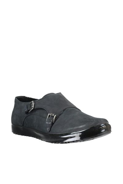 pearl genuine leather navy blue men 's shoes 120117340490, Black