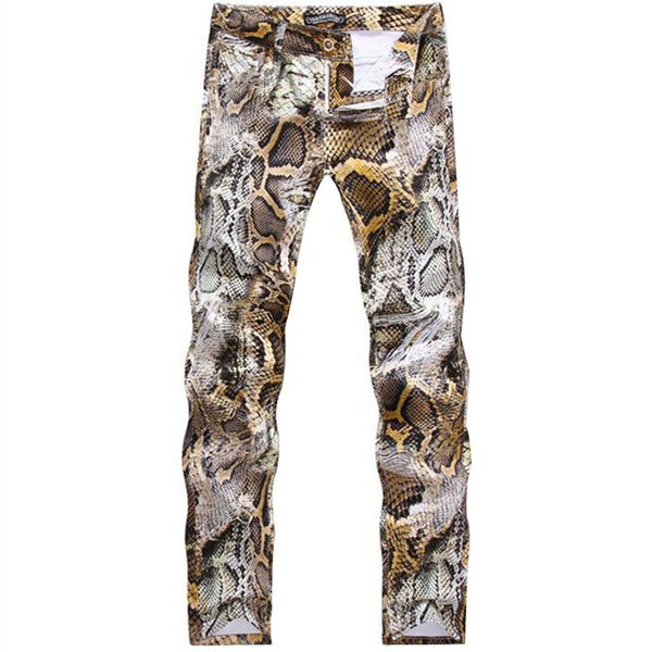 2016 new mens snakeskin printed jeans slim fit skinny night club dj trousers pants slacks for male plus size, Blue
2016 new mens snakeskin printed jeans slim fit skinny night club dj trousers pants slacks for male plus size, Blue