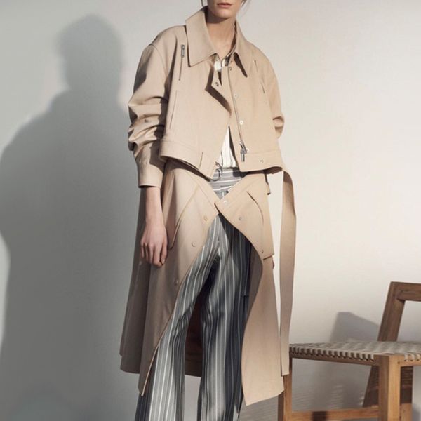 to gladself autumn detachable trench coat for women two wear windbreaker high waist with belt coats female clothes fashion khaki, Tan;black
to gladself autumn detachable trench coat for women two wear windbreaker high waist with belt coats female clothes fashion khaki, Tan;black