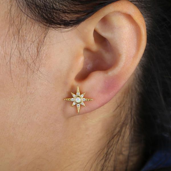 delicate 925 sterling silver women fashion classic jewelry paved clear cz opal charm minimal sun burst north star stud earrings, Golden;silver
delicate 925 sterling silver women fashion classic jewelry paved clear cz opal charm minimal sun burst north star stud earrings, Golden;silver
