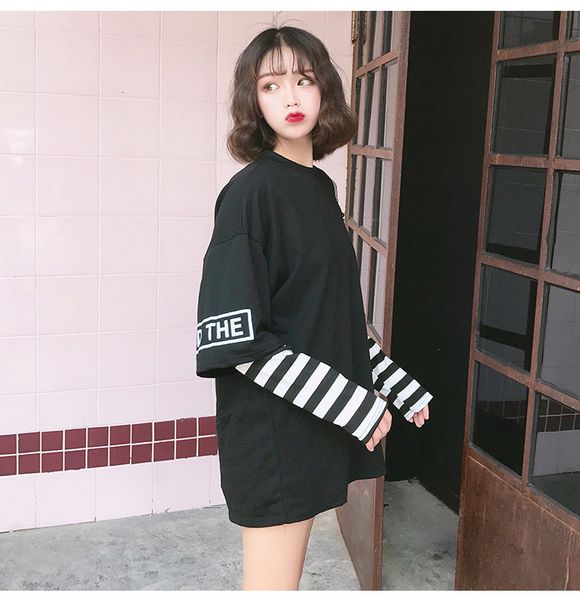 women designer shirt women clothes women korean fashion oversized hip hop punk streetwear girls fake two pieces tees off shoulder, White
women designer shirt women clothes women korean fashion oversized hip hop punk streetwear girls fake two pieces tees off shoulder, White