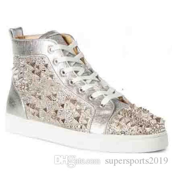 new style luxury couple studded spiked trainers veau velours high sneakers red bottom shoes men's spiked + different strass rhinestones, Black
new style luxury couple studded spiked trainers veau velours high sneakers red bottom shoes men's spiked + different strass rhinestones, Black