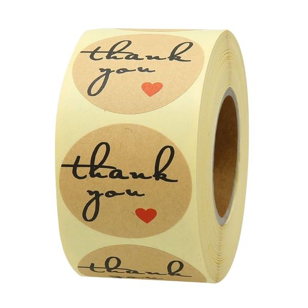 round shape thank you stickers with red heart, kraft paper decorative sealing labels, 500 stickers/roll, 1'' diameter (1 roll
round shape thank you stickers with red heart, kraft paper decorative sealing labels, 500 stickers/roll, 1'' diameter (1 roll