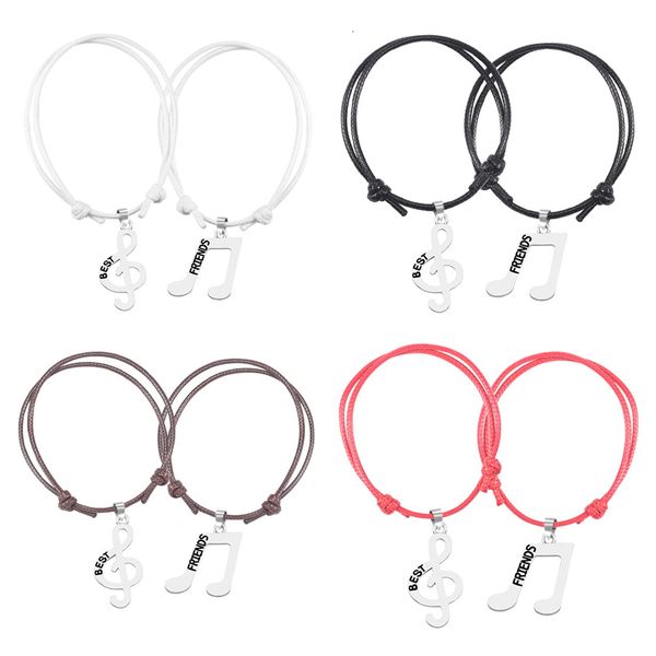 good friend 2 piece series bracelet female music symbol shape leather rope alloy multicolor optional fashion girl jewelry gift, Black
good friend 2 piece series bracelet female music symbol shape leather rope alloy multicolor optional fashion girl jewelry gift, Black