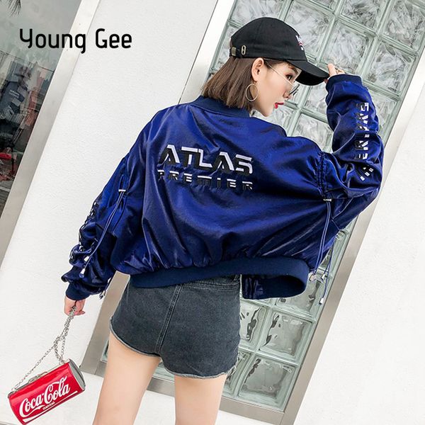 young gee boyfriend bomber jackets spring autumn fashion women pilot letters embroidery jacket harajuku coats jaqueta feminina, Black;brown
young gee boyfriend bomber jackets spring autumn fashion women pilot letters embroidery jacket harajuku coats jaqueta feminina, Black;brown