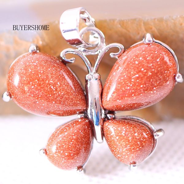 silver color natural stone bead gold sandstone women butterfly necklace pendant 1pcs k464, Black
silver color natural stone bead gold sandstone women butterfly necklace pendant 1pcs k464, Black