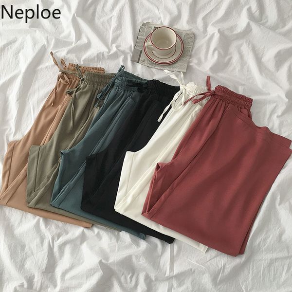 neploe solid color pants women fashion lace up elastic waist trousers spring 2020 new casual loose wide leg pants femme 1d166, Black;white
neploe solid color pants women fashion lace up elastic waist trousers spring 2020 new casual loose wide leg pants femme 1d166, Black;white