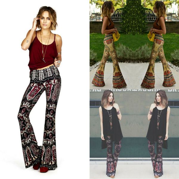 2020 new fashion women's boho hippie high waist printed wide leg long flared bell bottom pants, Black;blue
2020 new fashion women's boho hippie high waist printed wide leg long flared bell bottom pants, Black;blue