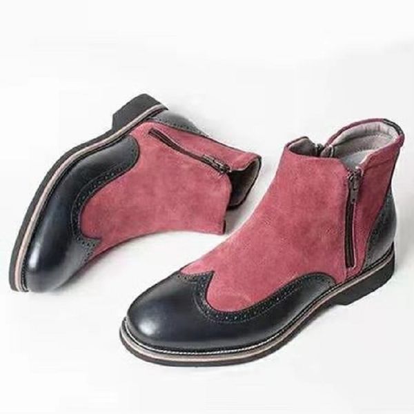 ankle boots women autumn winter mixed colors western punk boots low heels platform vintage ladies shoes botas mujer, Black
ankle boots women autumn winter mixed colors western punk boots low heels platform vintage ladies shoes botas mujer, Black
