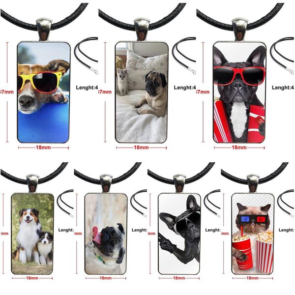 glass pendant necklace handmade half pendant rectangle necklace for women kids gift funny animal dogs and cats pugs, Silver
glass pendant necklace handmade half pendant rectangle necklace for women kids gift funny animal dogs and cats pugs, Silver