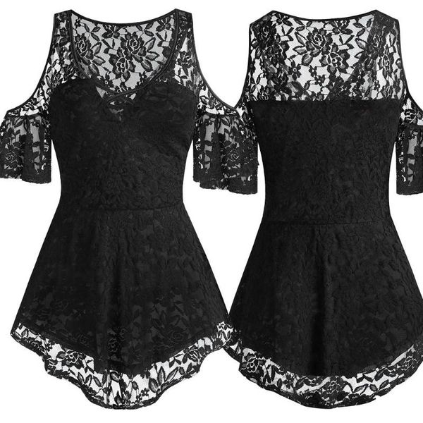 vintage plus size fashion blouse women cool lace gothic irregular blouse short sleeve cross tee blusa feminina ropa mujer, White
vintage plus size fashion blouse women cool lace gothic irregular blouse short sleeve cross tee blusa feminina ropa mujer, White